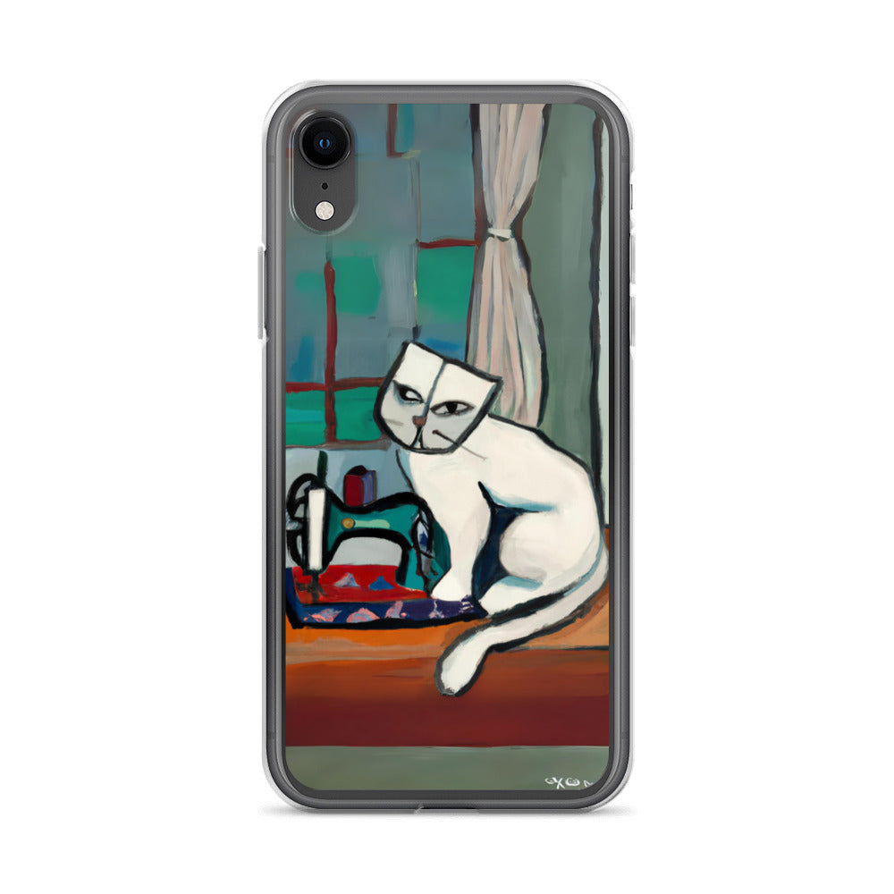 iPhone® "Sewing Cats" Clear Phone Case Design – The Perfect Gift for People who Love to Sew