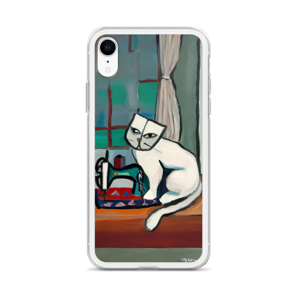 iPhone® "Sewing Cats" Clear Phone Case Design – The Perfect Gift for People who Love to Sew