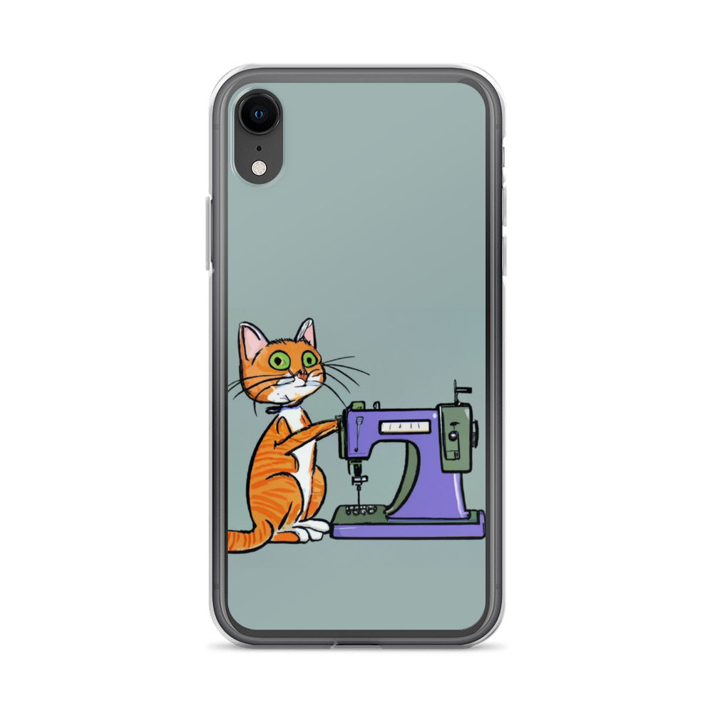 iPhone® "Sewing Cats" Clear Phone Case Design – The Perfect Gift for People who Love to Sew