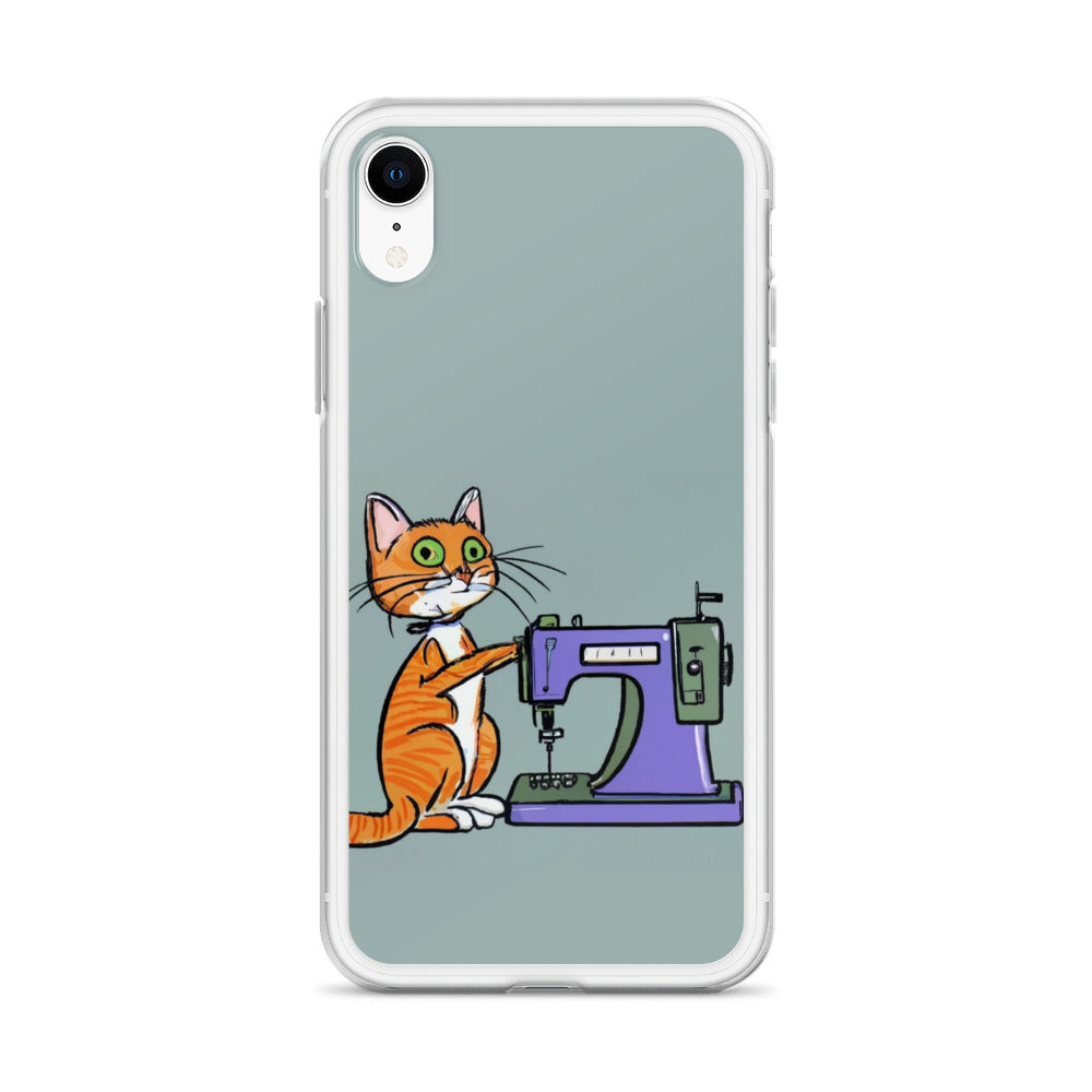 iPhone® "Sewing Cats" Clear Phone Case Design – The Perfect Gift for People who Love to Sew