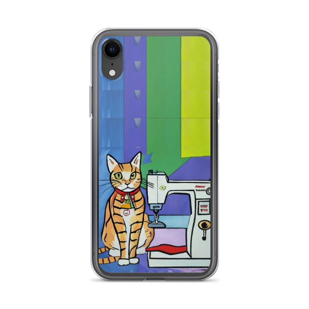 iPhone® "Sewing Cats" Clear Phone Case Design – The Perfect Gift for People who Love to Sew