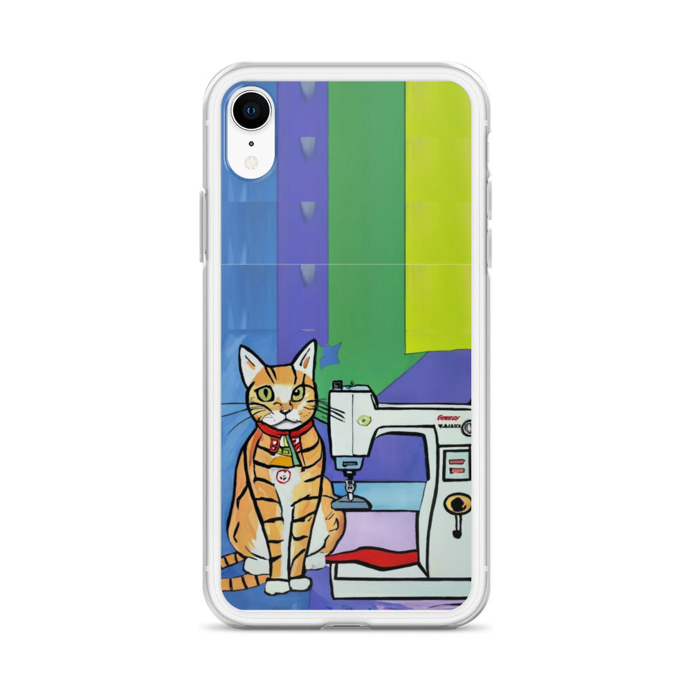 iPhone® "Sewing Cats" Clear Phone Case Design – The Perfect Gift for People who Love to Sew