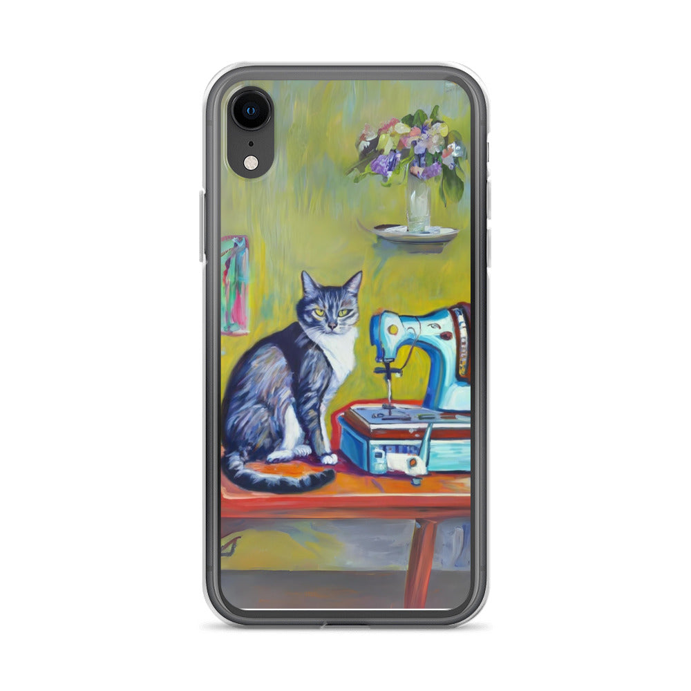 iPhone® "Sewing Cats" Clear Phone Case Design – The Perfect Gift for People who Love to Sew