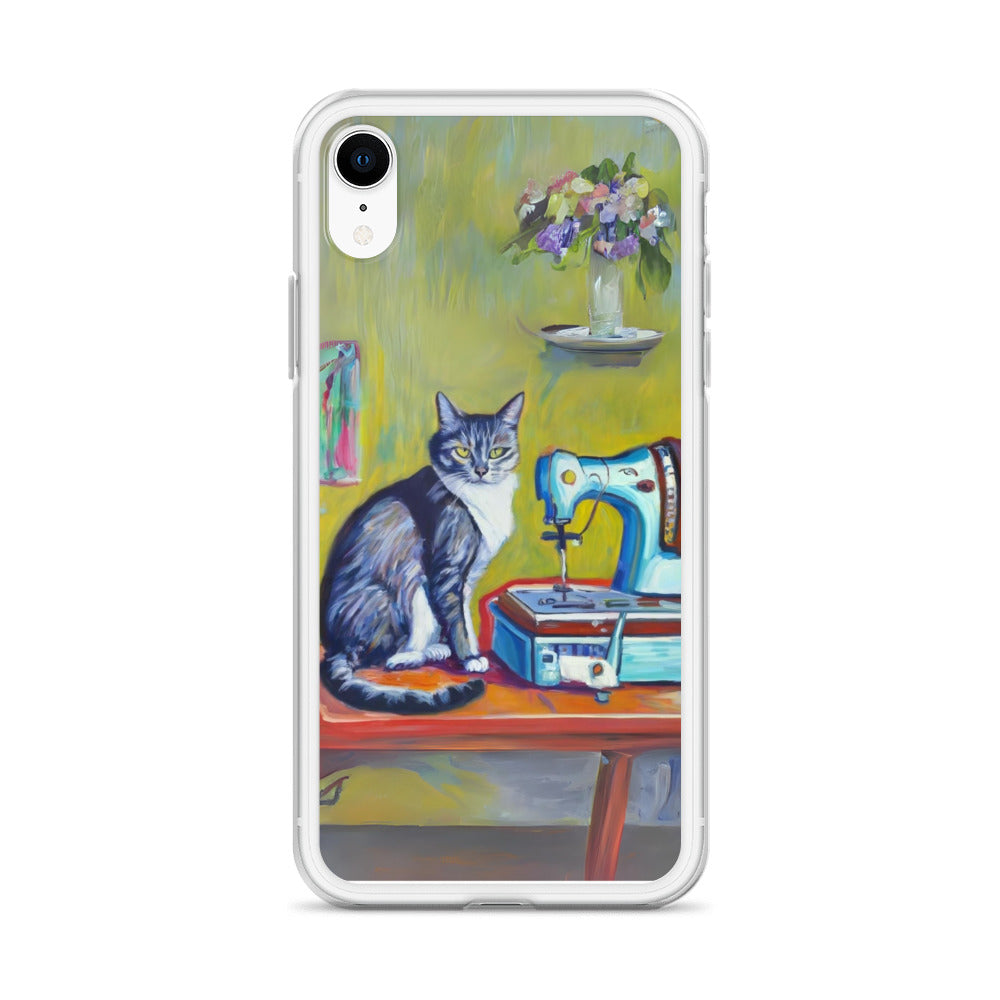 iPhone® "Sewing Cats" Clear Phone Case Design – The Perfect Gift for People who Love to Sew