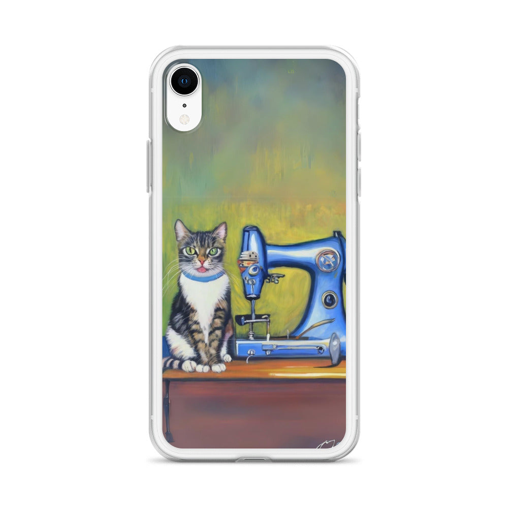 iPhone® "Sewing Cats" Clear Phone Case Design – The Perfect Gift for People who Love to Sew