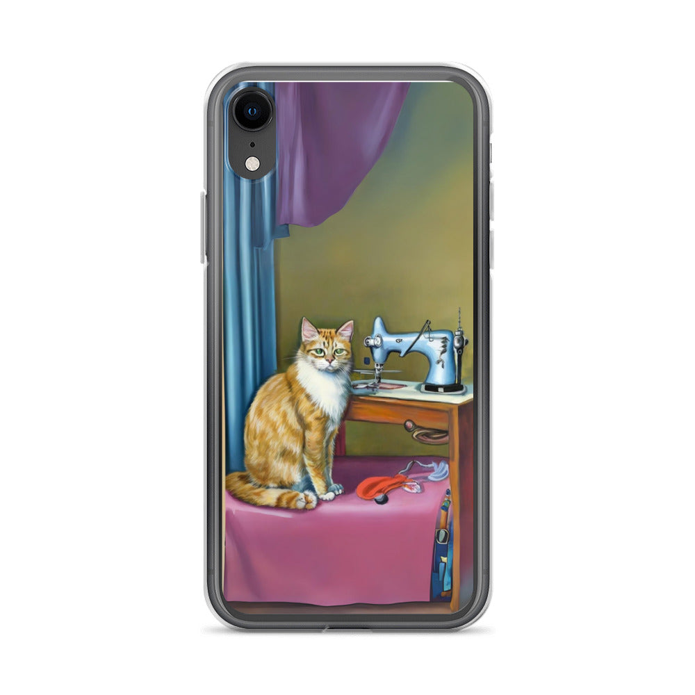 iPhone® "Sewing Cats" Clear Phone Case Design – The Perfect Gift for People who Love to Sew