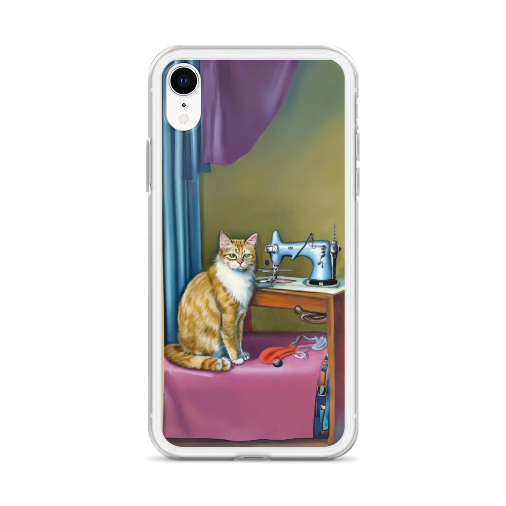 iPhone® "Sewing Cats" Clear Phone Case Design – The Perfect Gift for People who Love to Sew