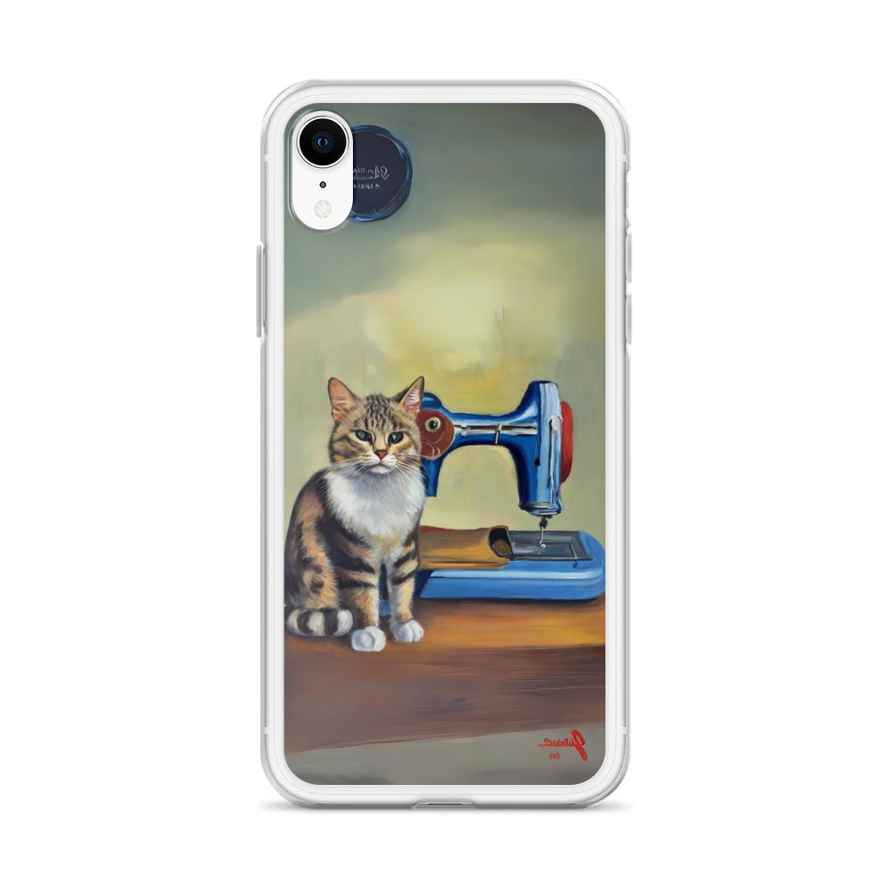 iPhone® "Sewing Cats" Clear Phone Case Design – The Perfect Gift for People who Love to Sew