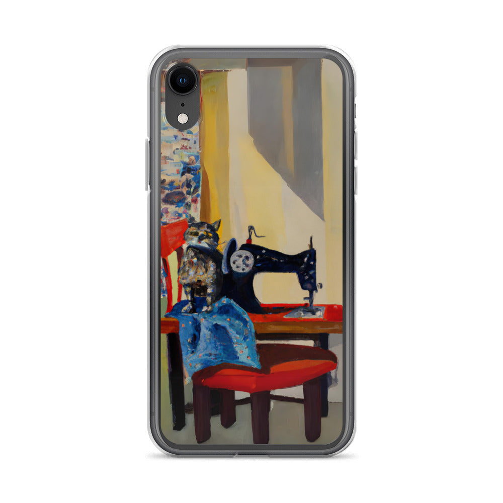 iPhone® Sewing Cats Clear Phone Case 2