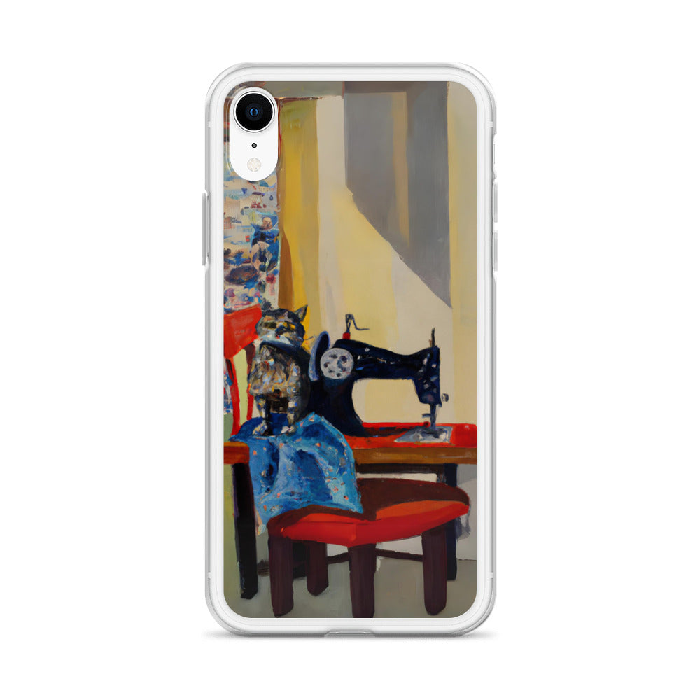 iPhone® Sewing Cats Clear Phone Case 2