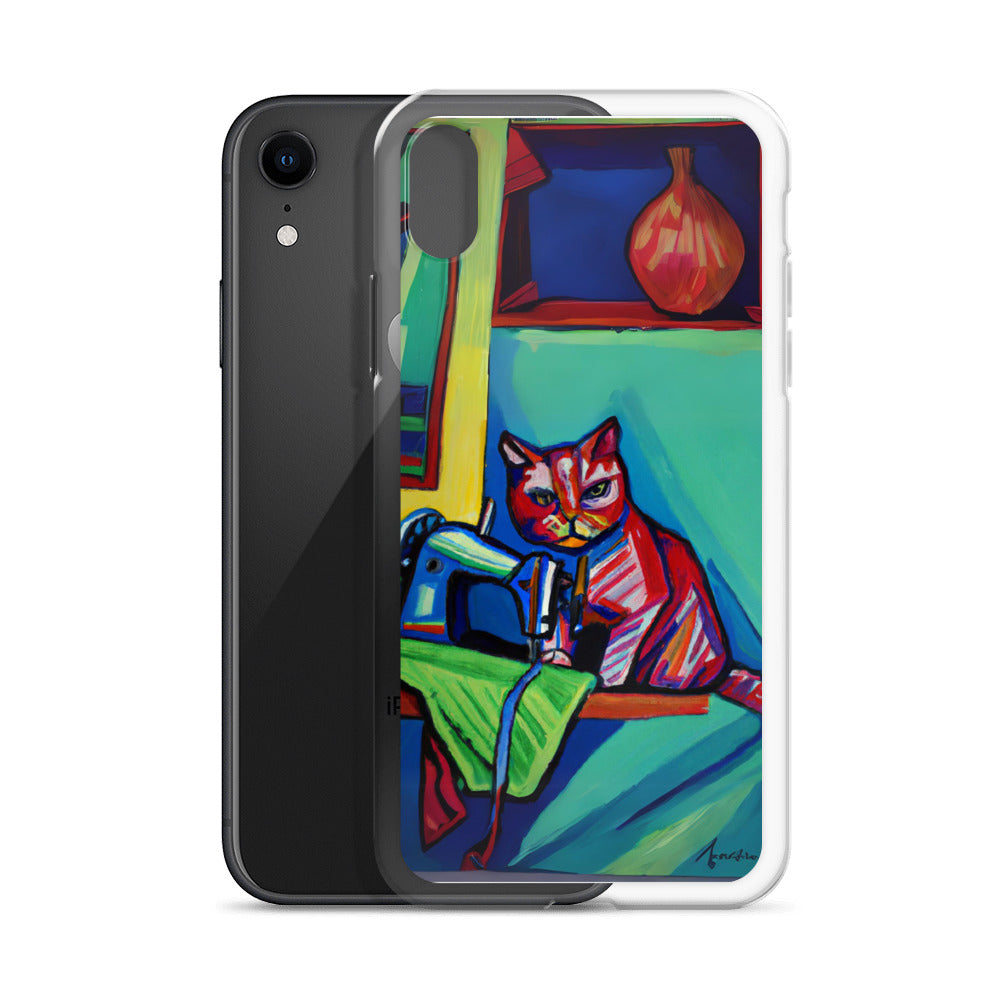 iPhone® Sewing Cats Clear Phone Case 25