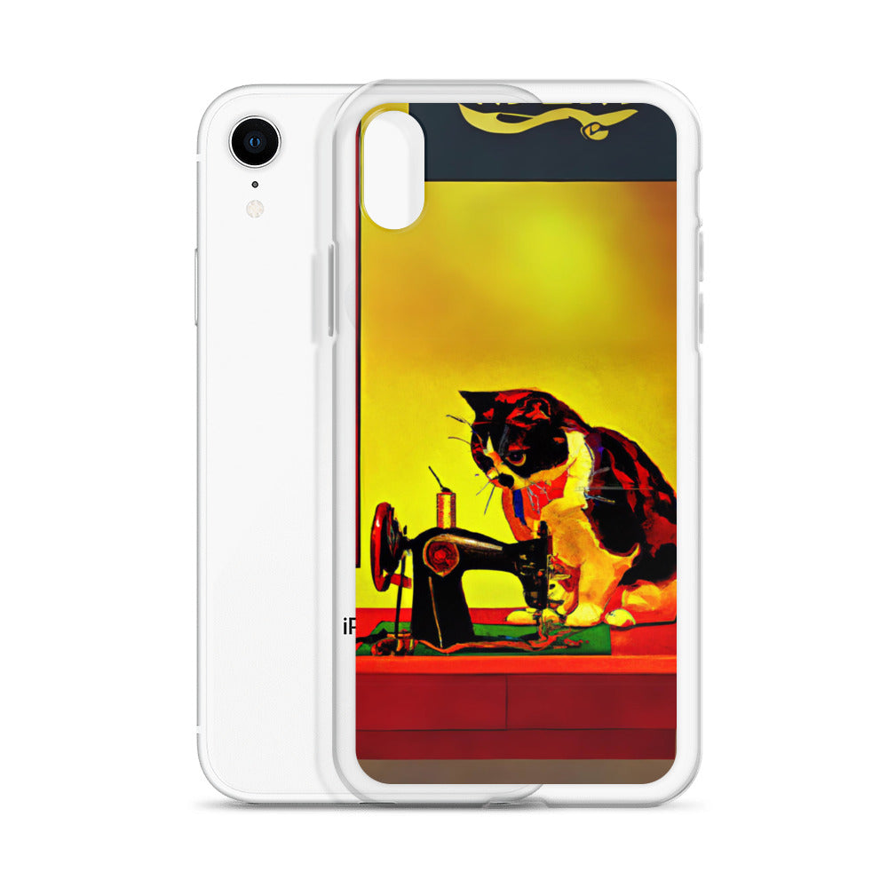 iPhone® "Sewing Cats" Clear Phone Case Design – The Perfect Gift for People who Love to Sew