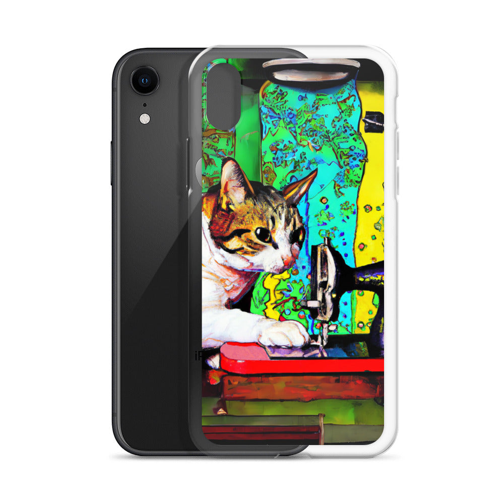 iPhone® "Sewing Cats" Clear Phone Case Design – The Perfect Gift for People who Love to Sew