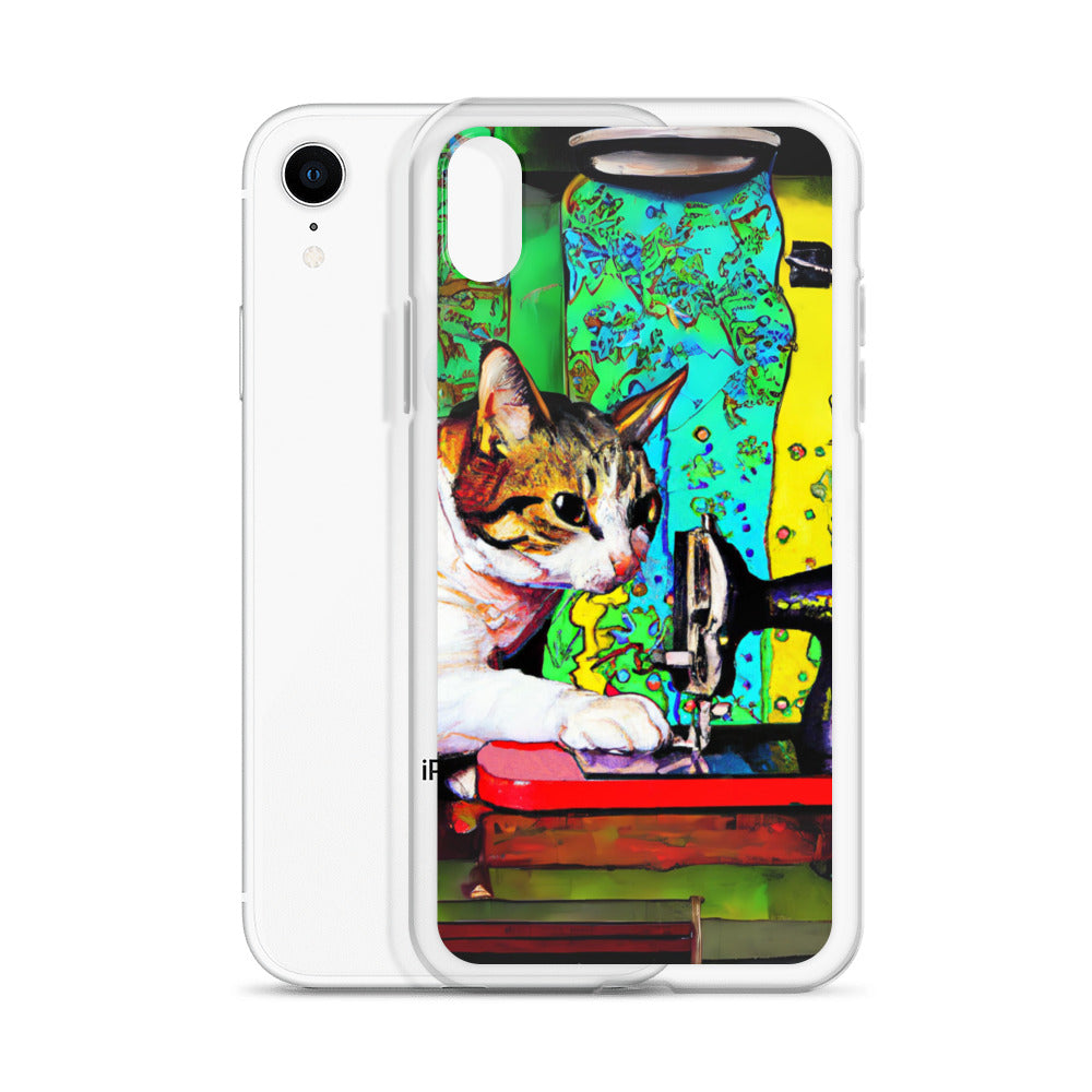 iPhone® Sewing Cats Clear Phone Case 22