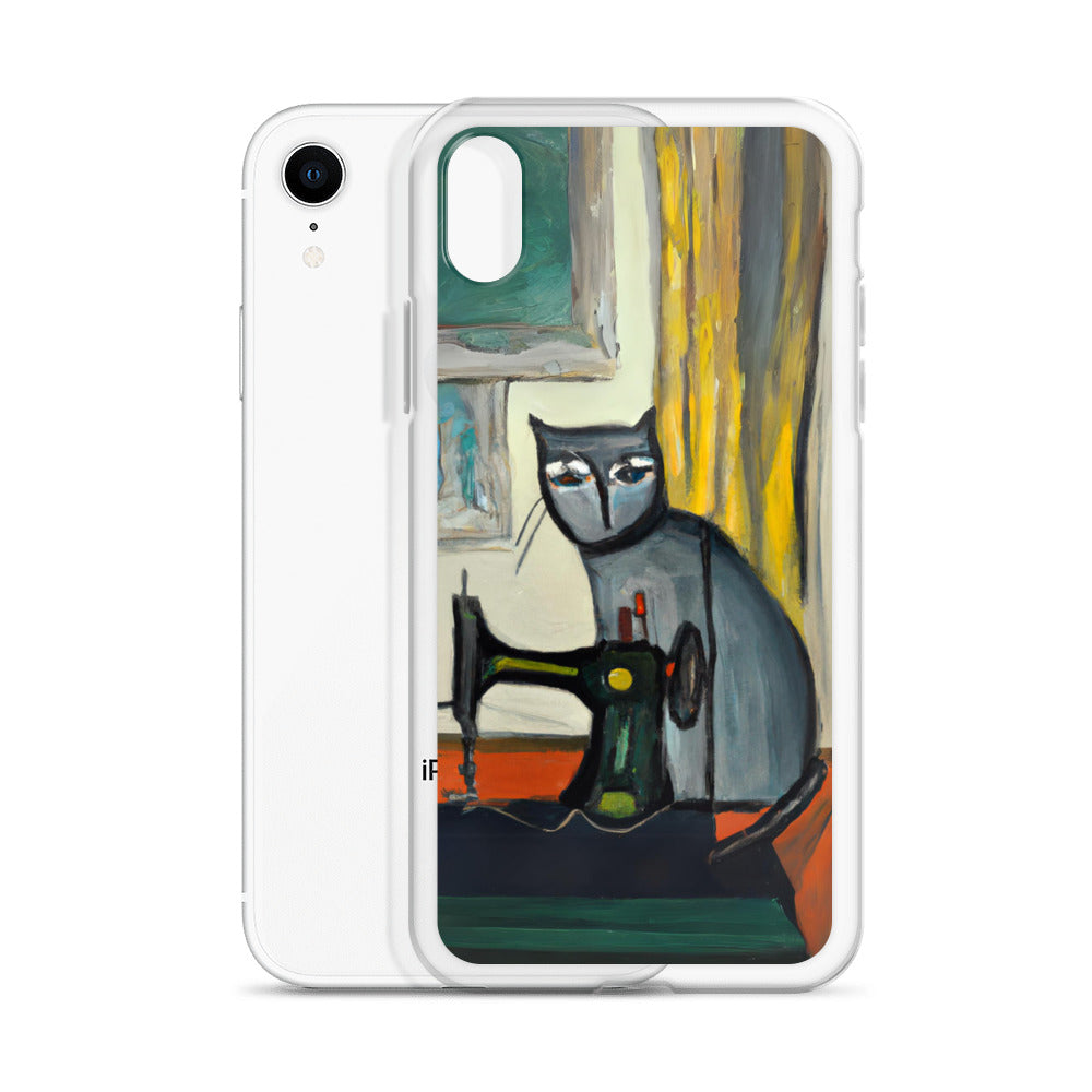 iPhone® "Sewing Cats" Clear Phone Case Design – The Perfect Gift for People who Love to Sew