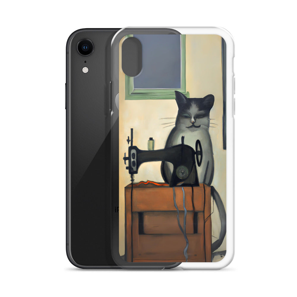 iPhone® "Sewing Cats" Clear Phone Case Design – The Perfect Gift for People who Love to Sew