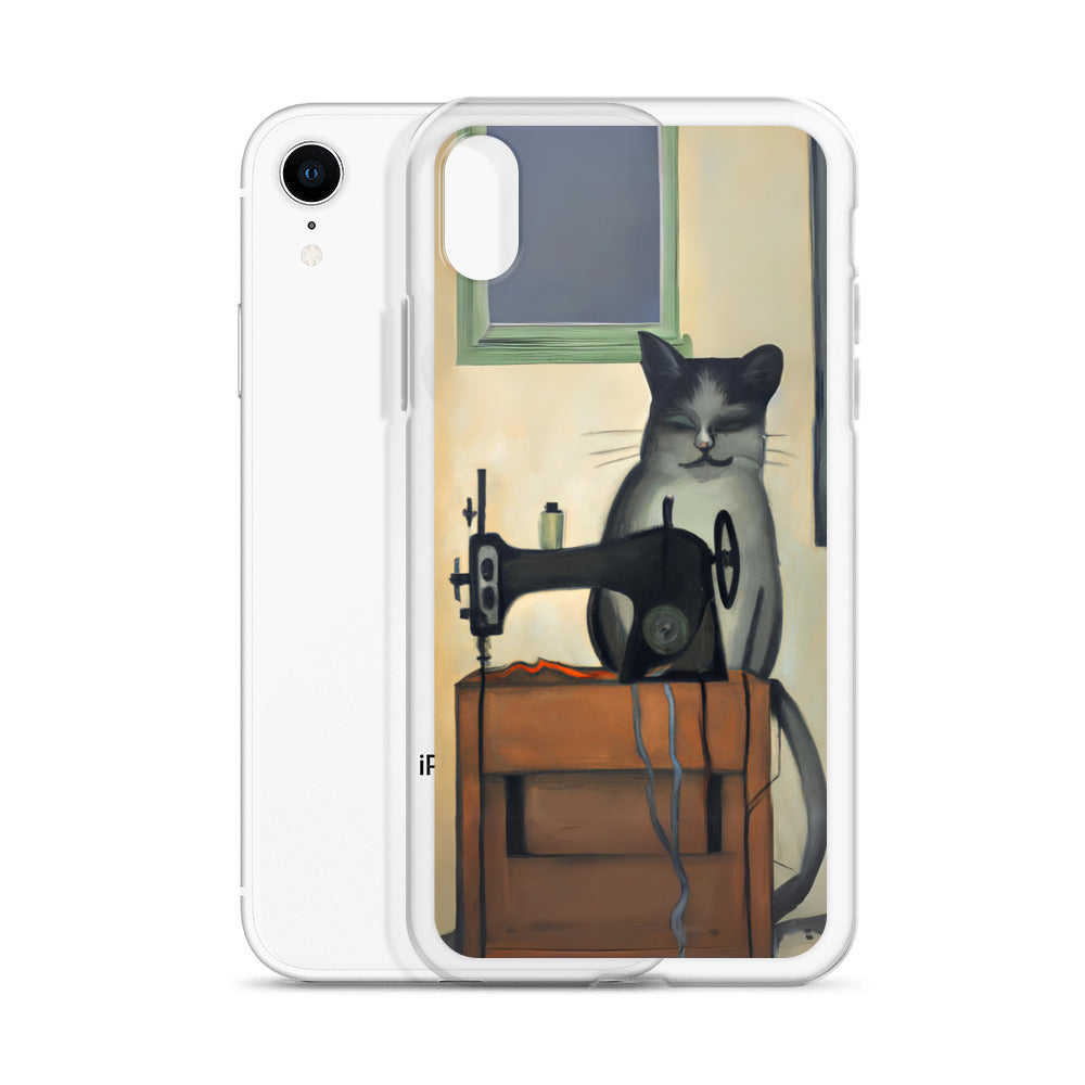 iPhone® "Sewing Cats" Clear Phone Case Design – The Perfect Gift for People who Love to Sew