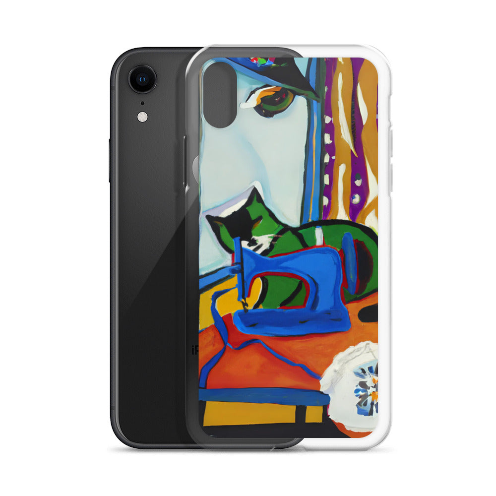 iPhone® "Sewing Cats" Clear Phone Case Design – The Perfect Gift for People who Love to Sew