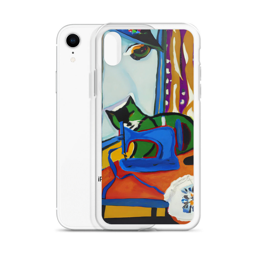 iPhone® "Sewing Cats" Clear Phone Case Design – The Perfect Gift for People who Love to Sew