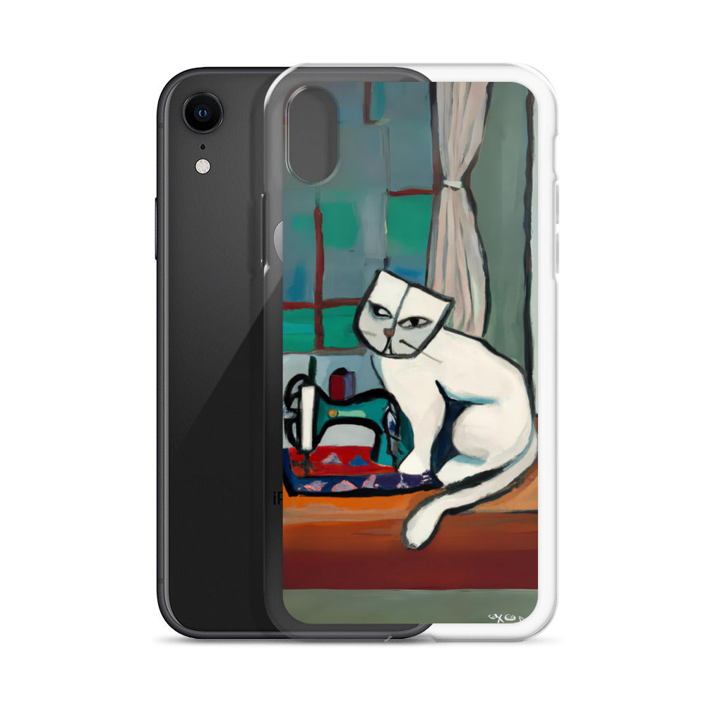 iPhone® "Sewing Cats" Clear Phone Case Design – The Perfect Gift for People who Love to Sew