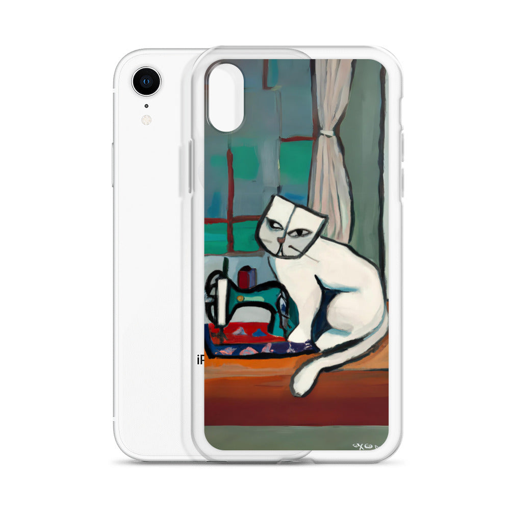 iPhone® "Sewing Cats" Clear Phone Case Design – The Perfect Gift for People who Love to Sew