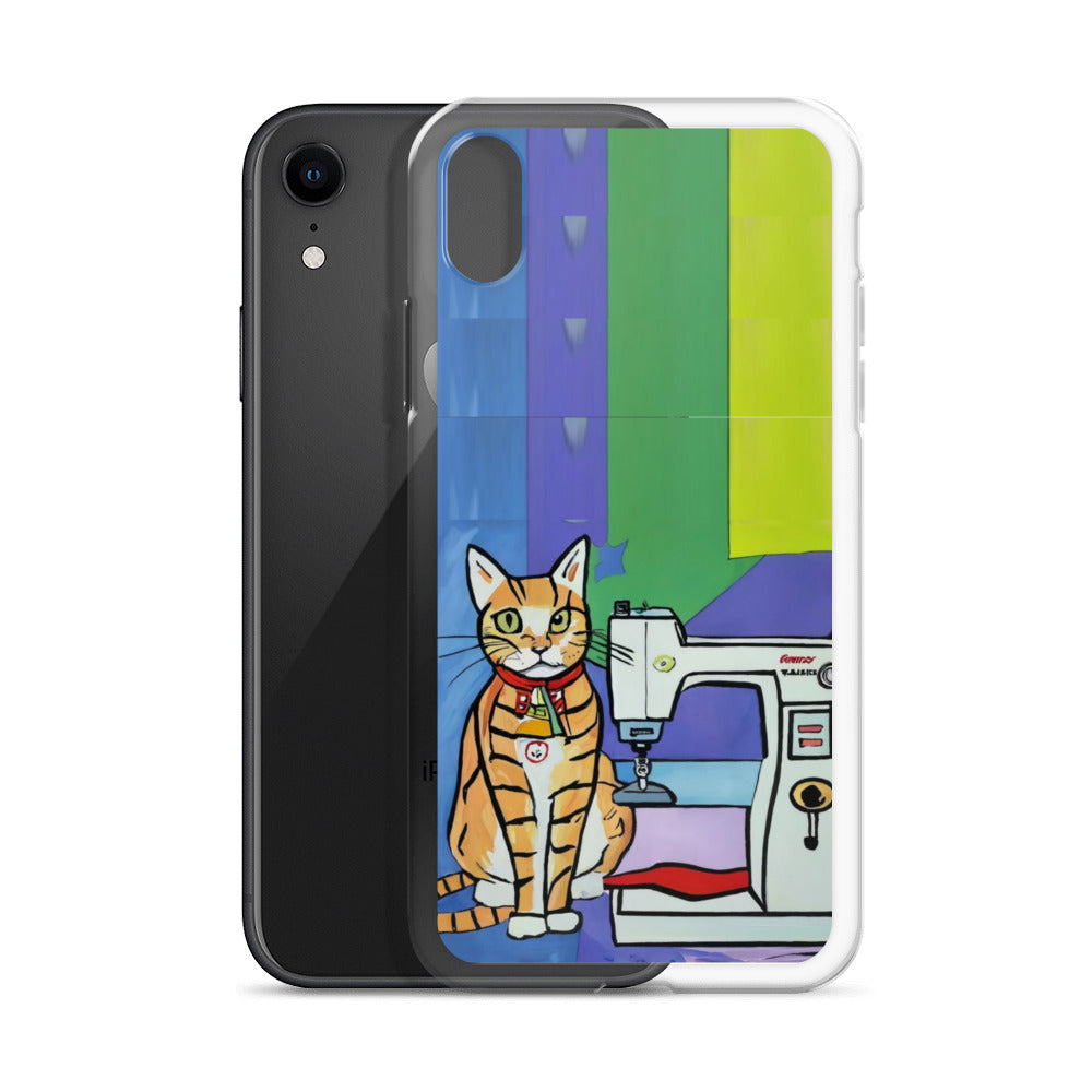 iPhone® "Sewing Cats" Clear Phone Case Design – The Perfect Gift for People who Love to Sew