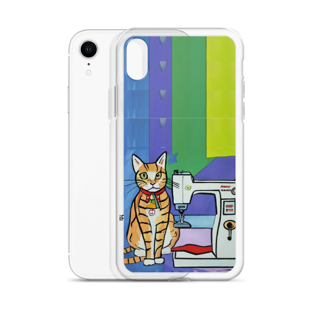 iPhone® "Sewing Cats" Clear Phone Case Design – The Perfect Gift for People who Love to Sew