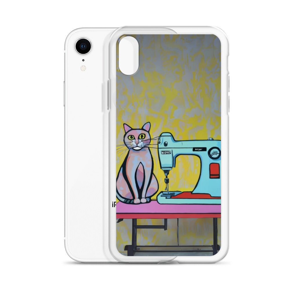 iPhone® "Sewing Cats" Clear Phone Case Design – The Perfect Gift for People who Love to Sew