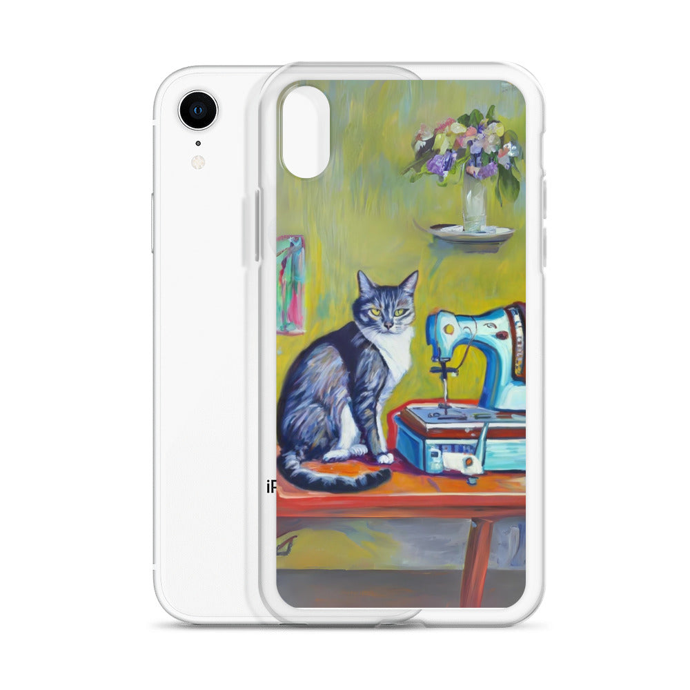 iPhone® "Sewing Cats" Clear Phone Case Design – The Perfect Gift for People who Love to Sew