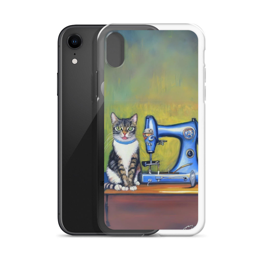 iPhone® "Sewing Cats" Clear Phone Case Design – The Perfect Gift for People who Love to Sew