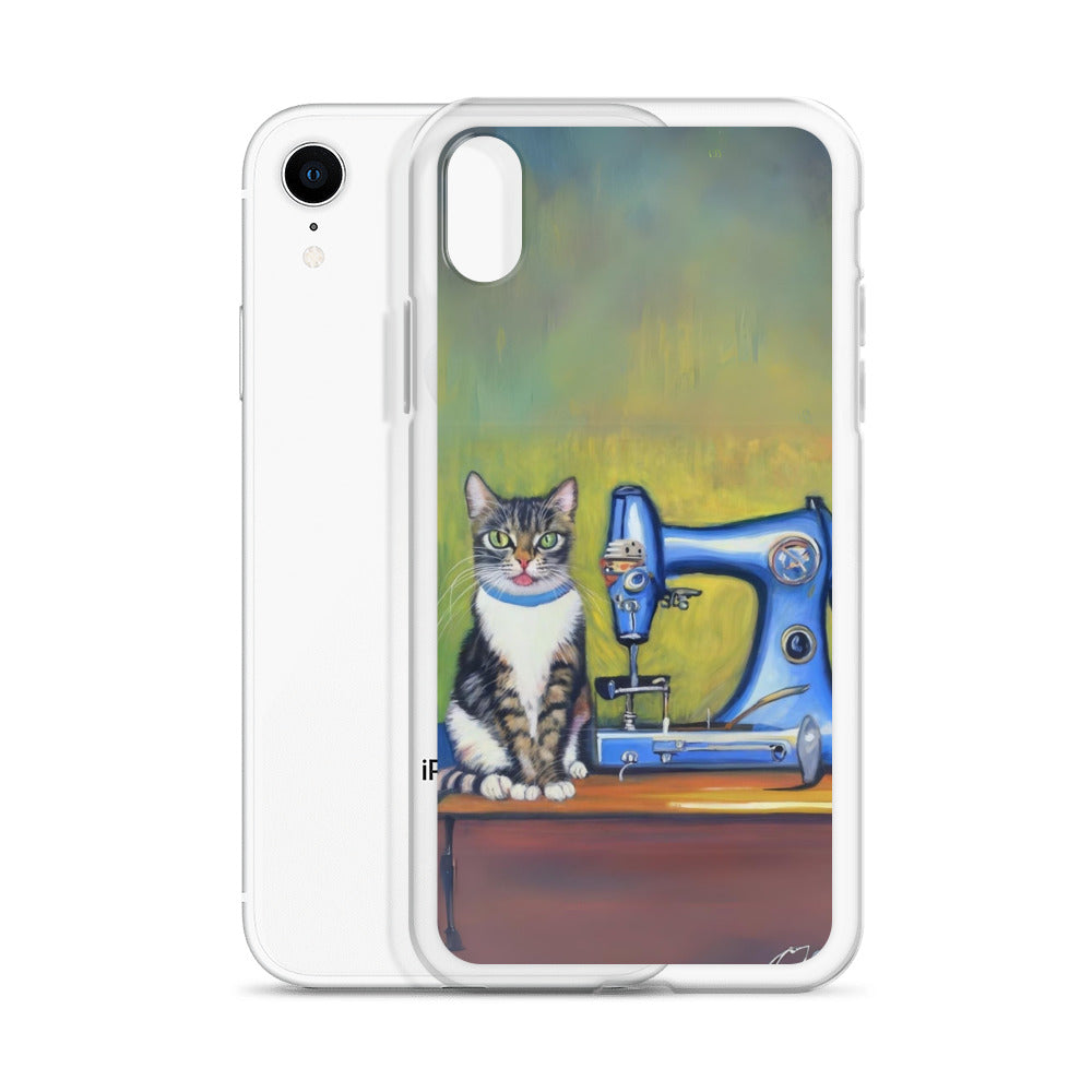 iPhone® "Sewing Cats" Clear Phone Case Design – The Perfect Gift for People who Love to Sew