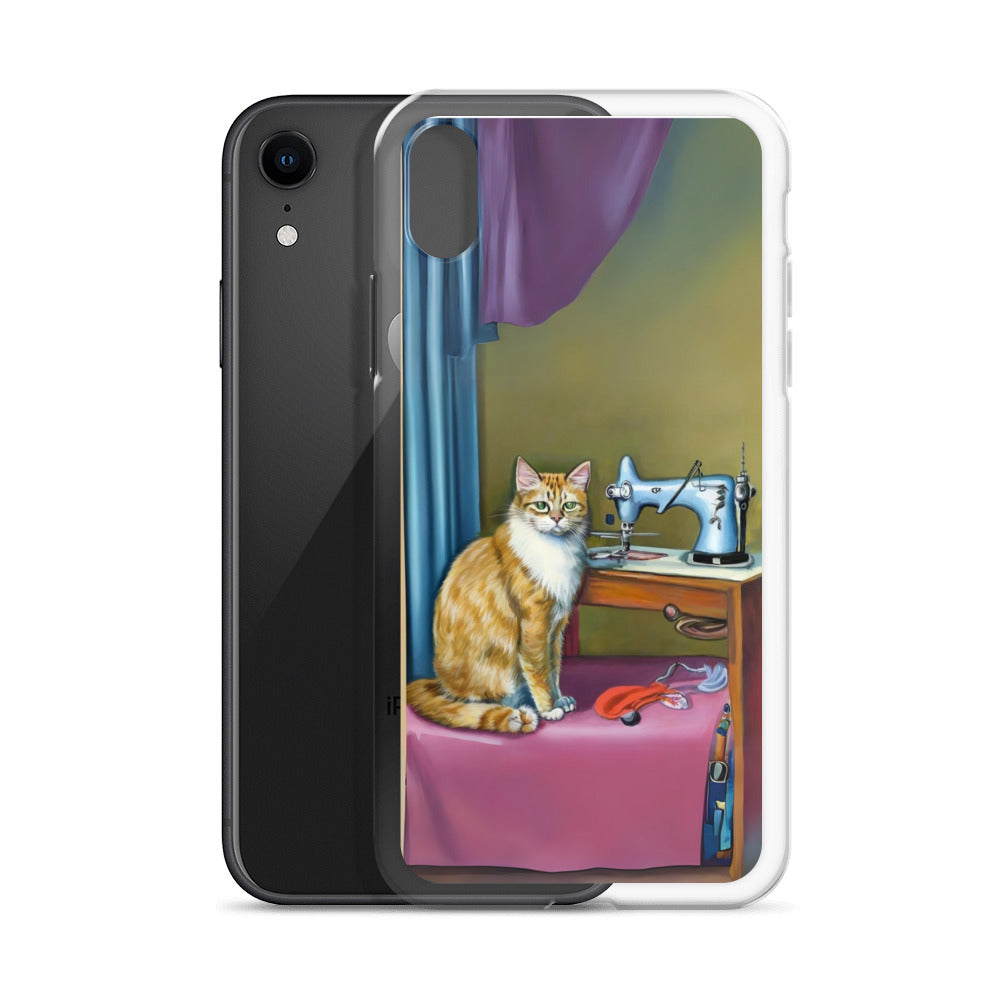 iPhone® "Sewing Cats" Clear Phone Case Design – The Perfect Gift for People who Love to Sew