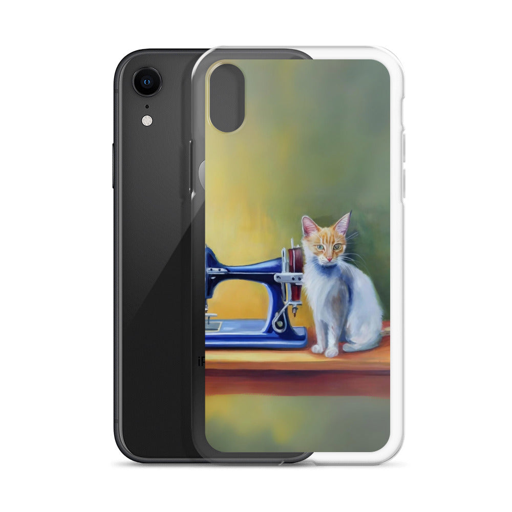 iPhone® "Sewing Cats" Clear Phone Case Design – The Perfect Gift for People who Love to Sew