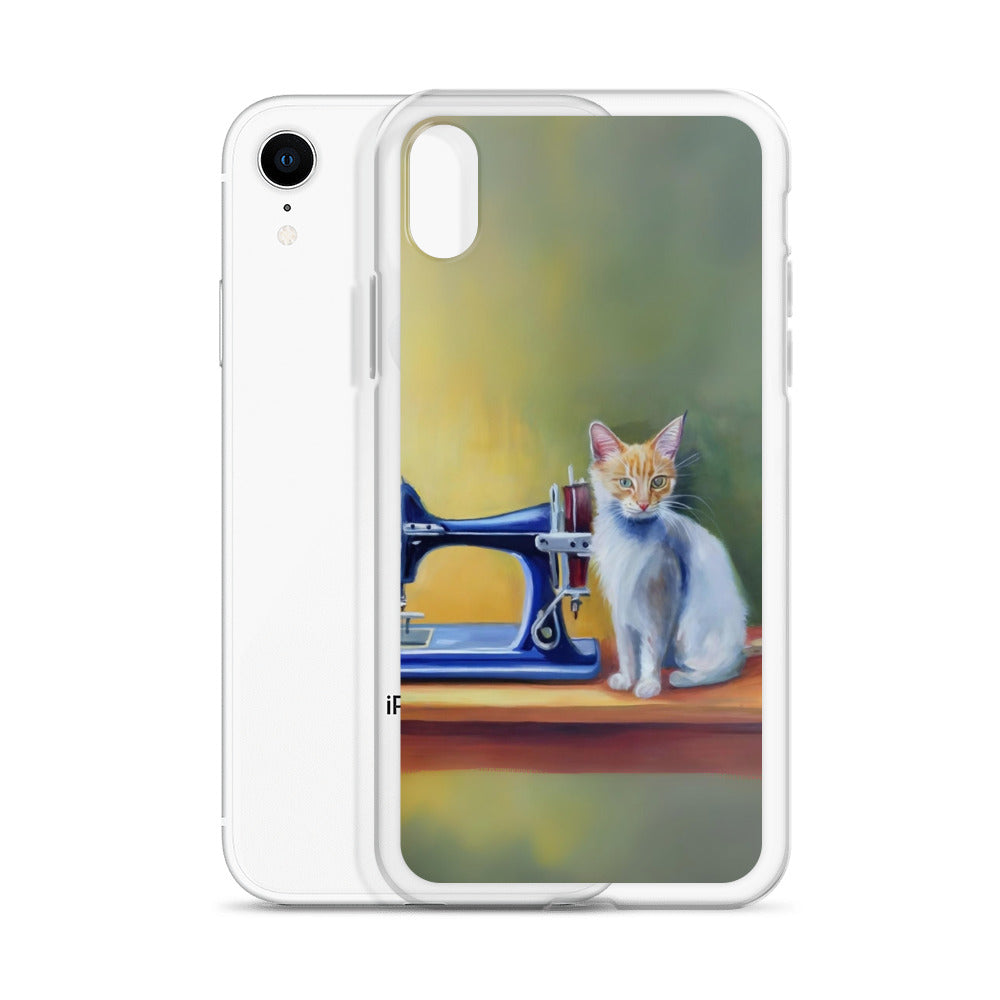 iPhone® "Sewing Cats" Clear Phone Case Design – The Perfect Gift for People who Love to Sew