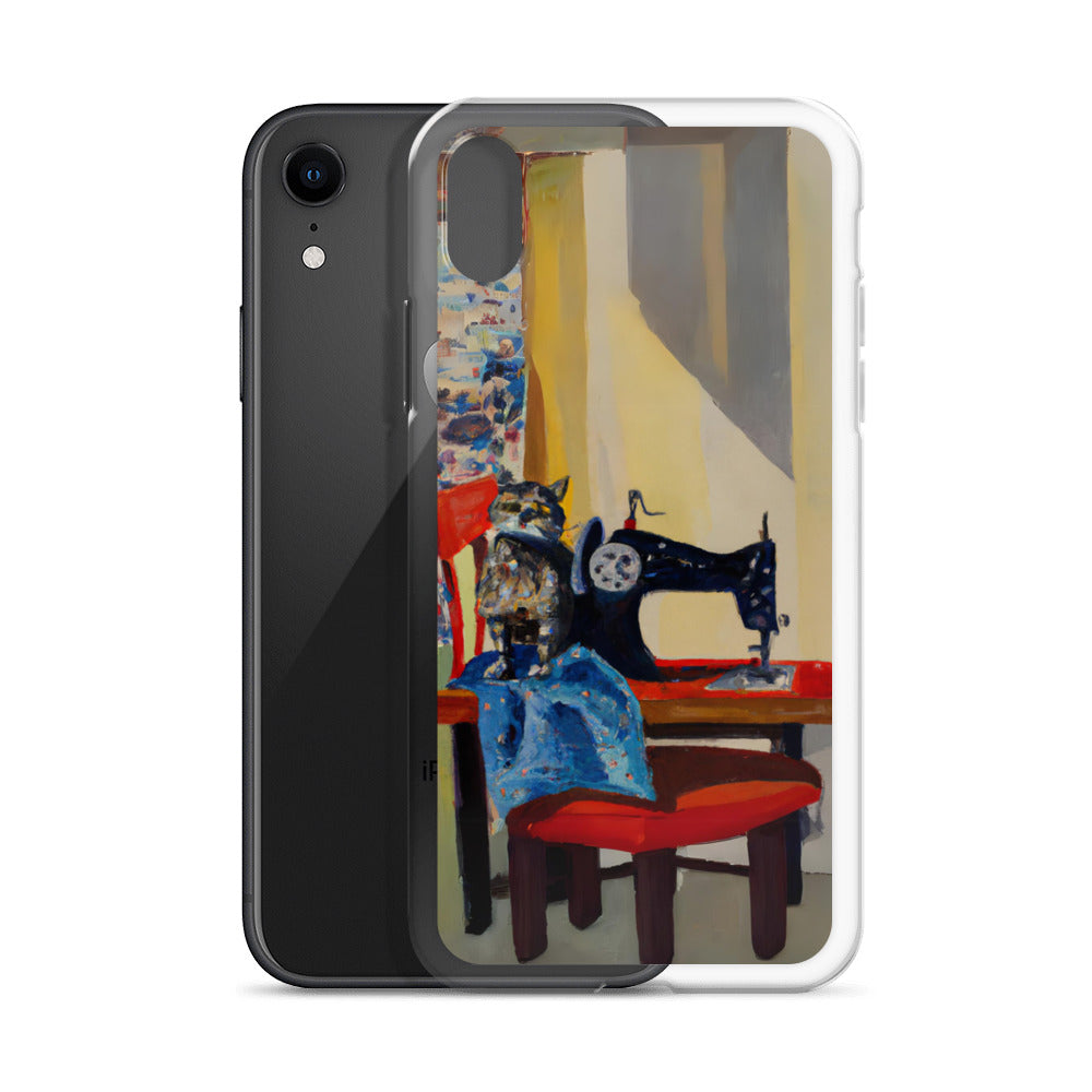 iPhone® Sewing Cats Clear Phone Case 2