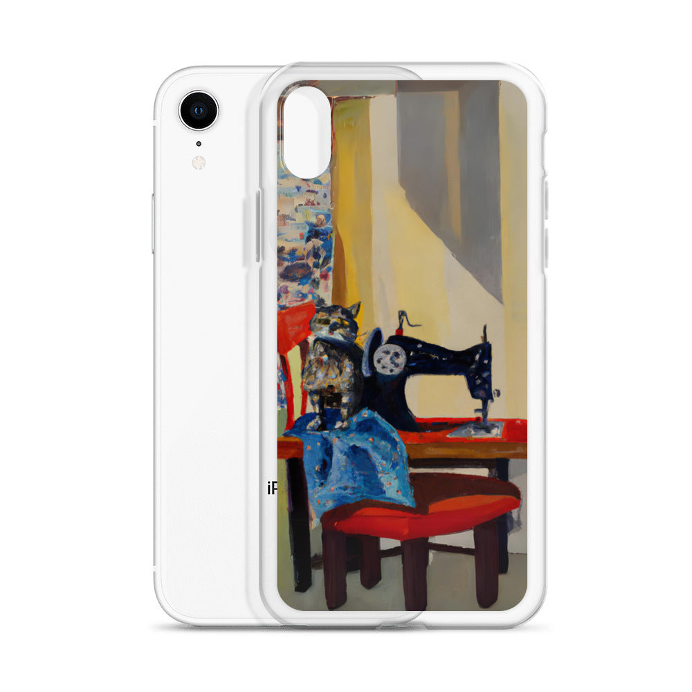 iPhone® Sewing Cats Clear Phone Case 2