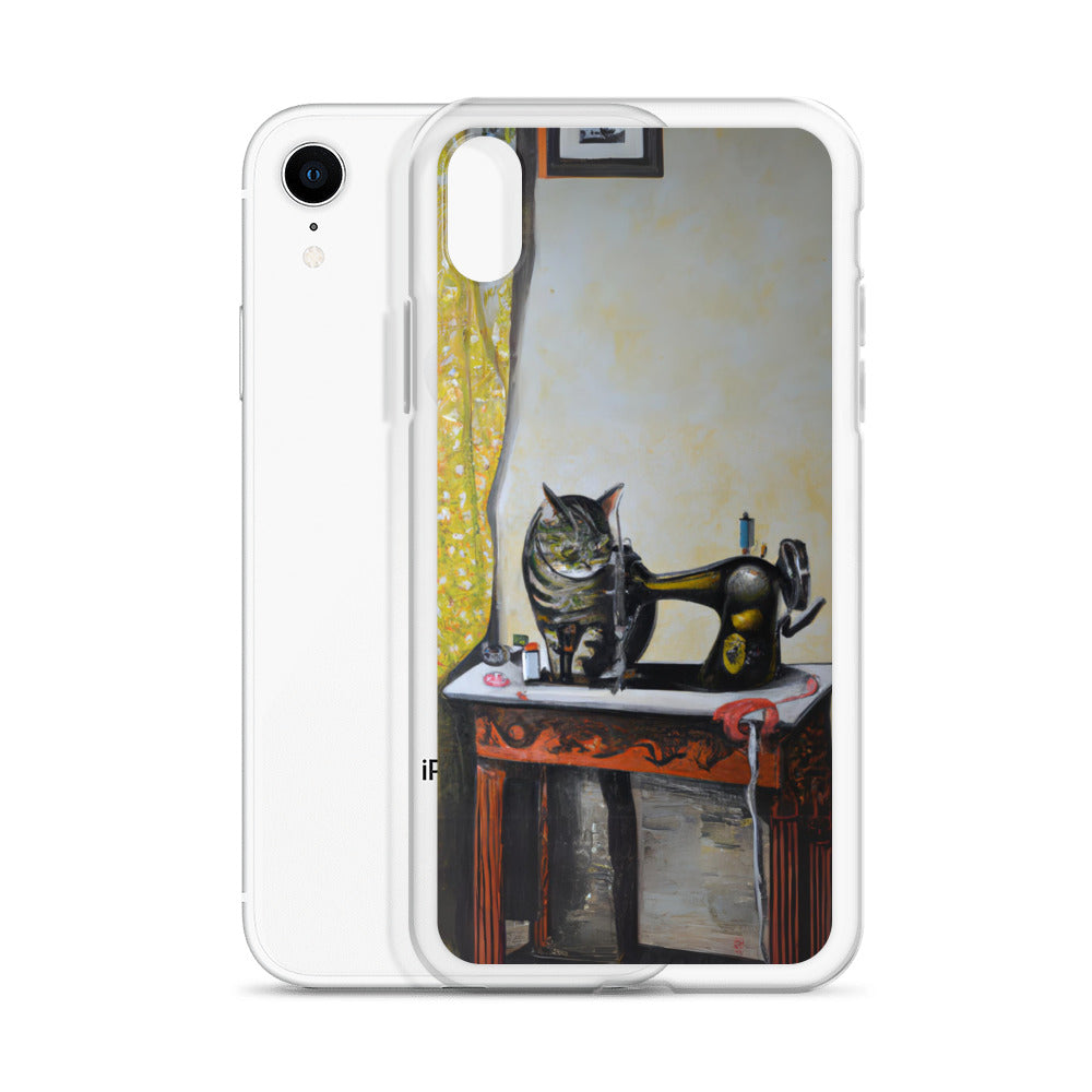 iPhone® Sewing Cats Clear Phone Case 1