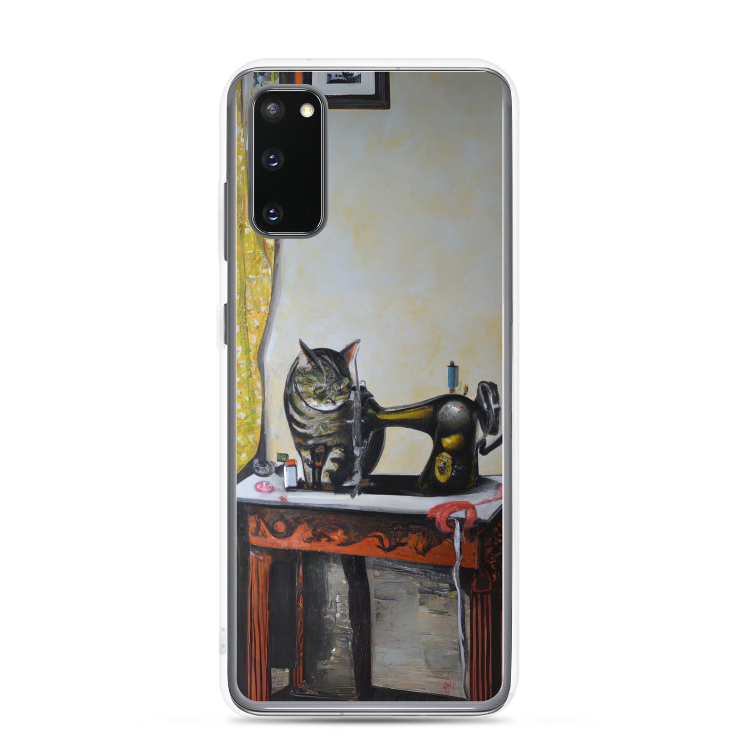 Samsung® Galaxy "Sewing Cats" Clear Phone Case Design – The Perfect Gift for People who Love to Sew