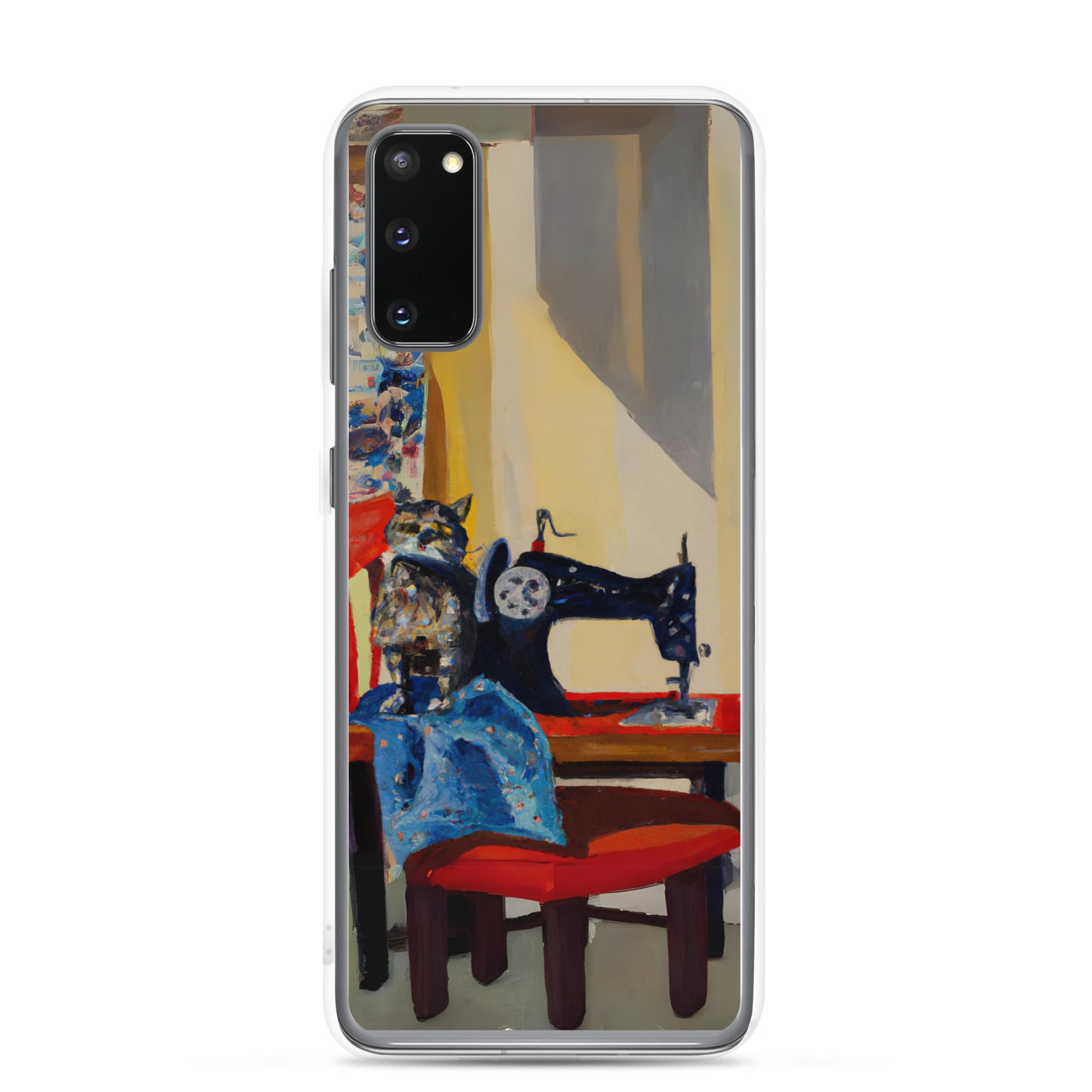 Samsung® Galaxy "Sewing Cats" Clear Phone Case Design – The Perfect Gift for People who Love to Sew