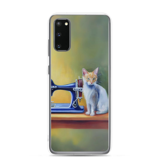 Samsung® Galaxy "Sewing Cats" Clear Phone Case Design – The Perfect Gift for People who Love to Sew