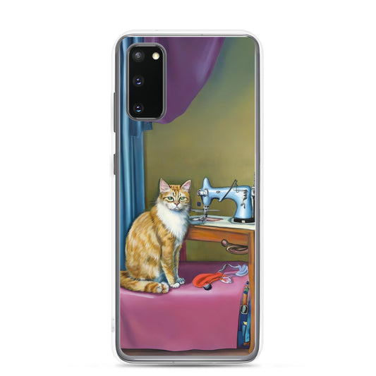 Samsung® Galaxy "Sewing Cats" Clear Phone Case Design – The Perfect Gift for People who Love to Sew