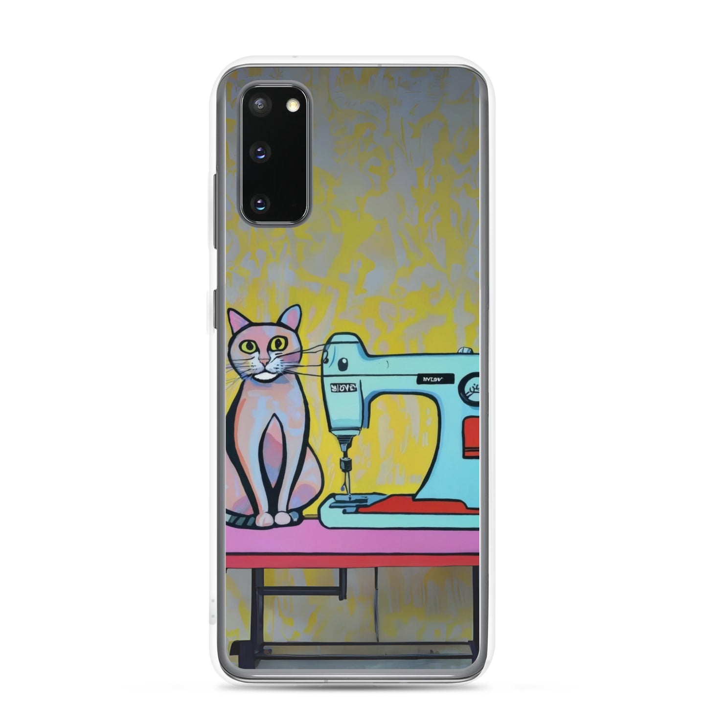 Samsung® Galaxy "Sewing Cats" Clear Phone Case Design – The Perfect Gift for People who Love to Sew