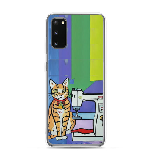 Samsung® Galaxy "Sewing Cats" Clear Phone Case Design – The Perfect Gift for People who Love to Sew