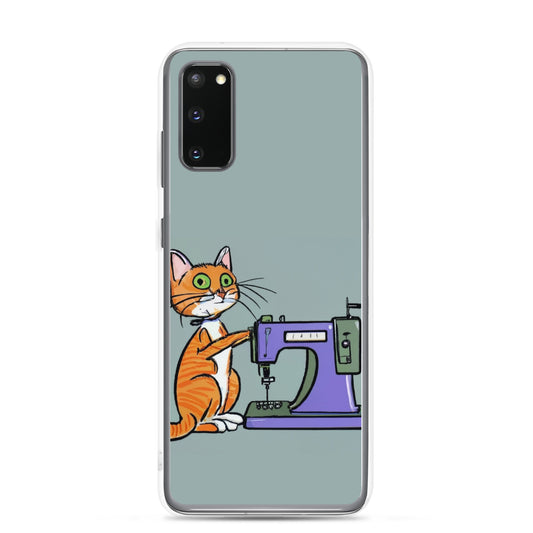 Samsung® Galaxy "Sewing Cats" Clear Phone Case Design – The Perfect Gift for People who Love to Sew