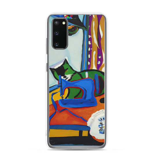 Samsung® Galaxy s20 "Sewing Cats" Clear Phone Case Design – The Perfect Gift for People who Love to Sew