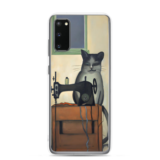 Samsung® Galaxy s20 "Sewing Cats" Clear Phone Case Design – The Perfect Gift for People who Love to Sew