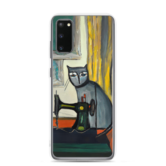 Samsung® Galaxy s20 "Sewing Cats" Clear Phone Case Design – The Perfect Gift for People who Love to Sew