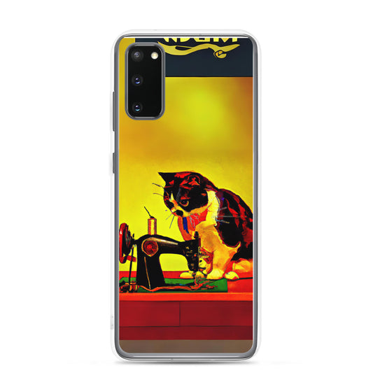 Samsung® Galaxy s20 "Sewing Cats" Clear Phone Case Design – The Perfect Gift for People who Love to Sew