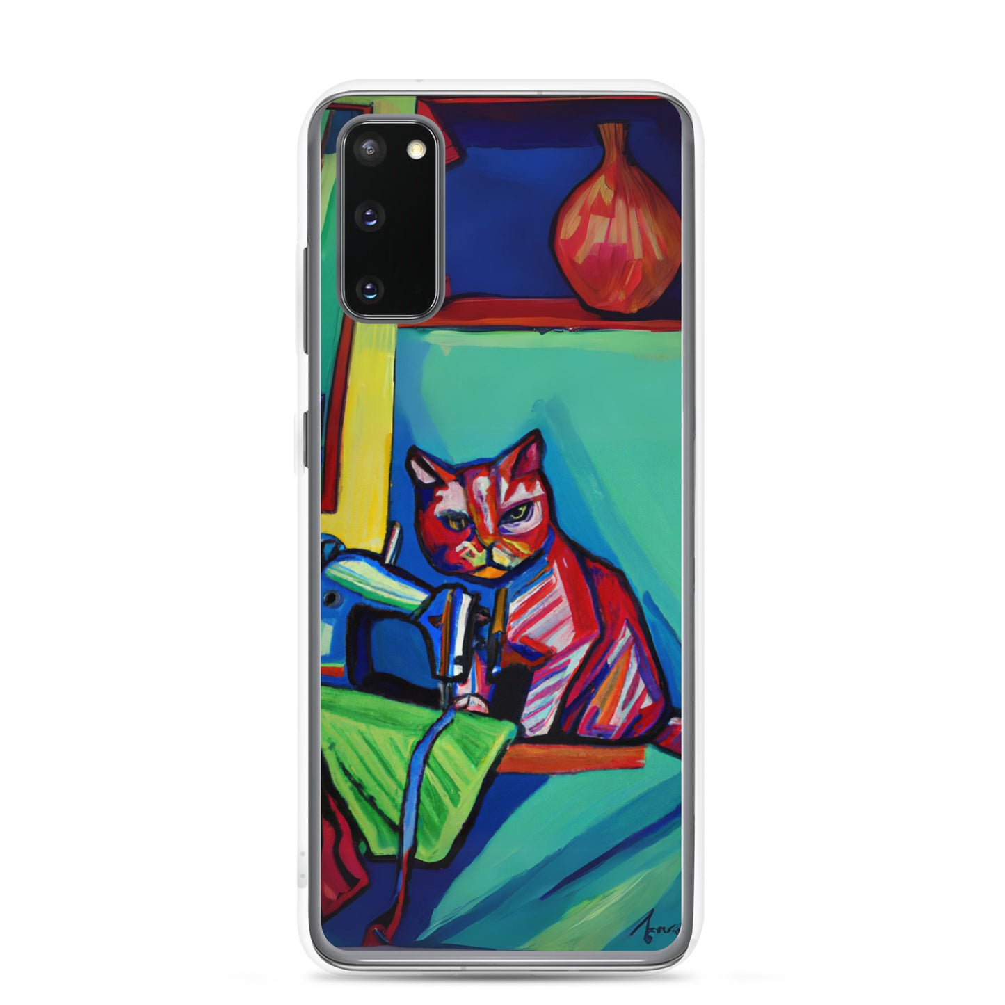 Samsung® Galaxy s20 "Sewing Cats" Clear Phone Case Design – The Perfect Gift for People who Love to Sew