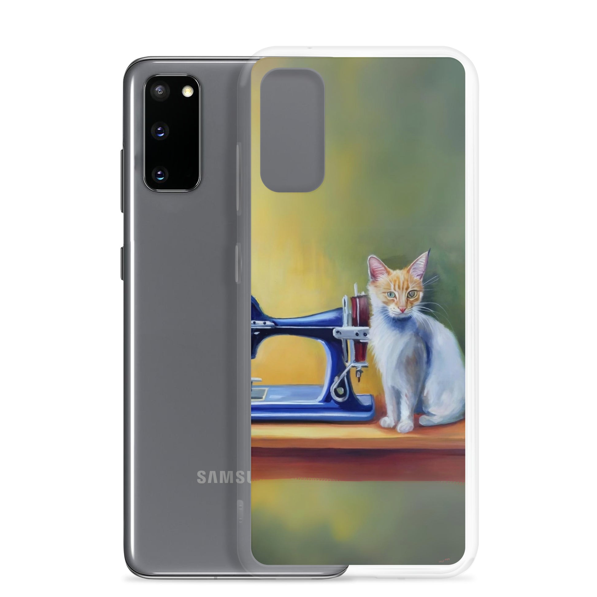 Samsung® Galaxy "Sewing Cats" Clear Phone Case Design – The Perfect Gift for People who Love to Sew